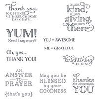 Me = Grateful Wood-Mount Stamps by Stampin' Up!