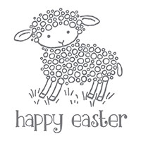 Easter Lamb Wood-Mount Stamp by Stampin' Up!