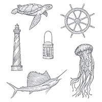 From Land to Sea Clear-Mount Stamp Set