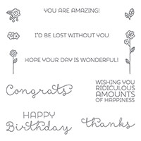 Cottage Greetings Clear-Mount Stamp Set
