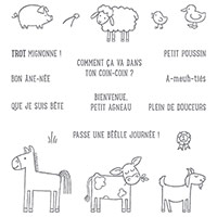 À la ferme Clear-Mount Stamp Set (French) by Stampin' Up!