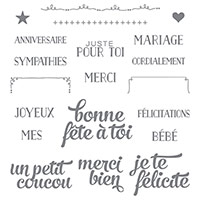 Coffret de souhaits Photopolymer Stamp Set (French) by Stampin' Up!