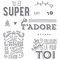 En toute amitié Clear-Mount Stamp Set (French) by Stampin' Up!