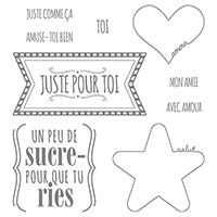 Juste Comme Ça Clear-Mount Stamp Set (French)