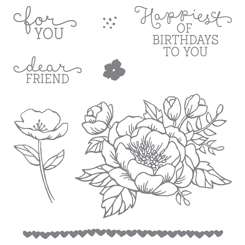 Birthday Blooms Clear-Mount Stamp Set