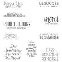 Encore des souhaits Clear-Mount Stamp Set (French) by Stampin' Up!