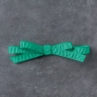 Emerald Envy 3/8 (1 cm) Ruched Ribbon