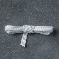Smoky Slate  1/8 (3.2 mm) Stitched Ribbon