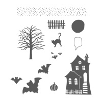 Halloween Scares Wood-Mount Stamp Set