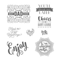 Everyday Tags Wood-Mount Stamp Set