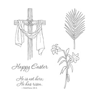 Easter Message Wood-Mount Stamp Set
