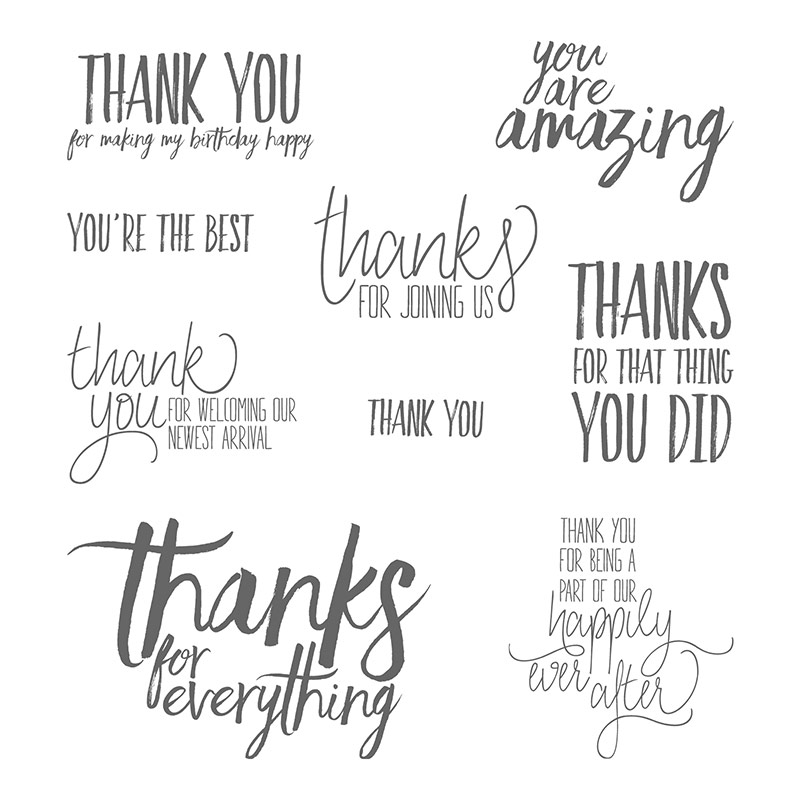 All Things Thanks Clear-Mount Stamp Set