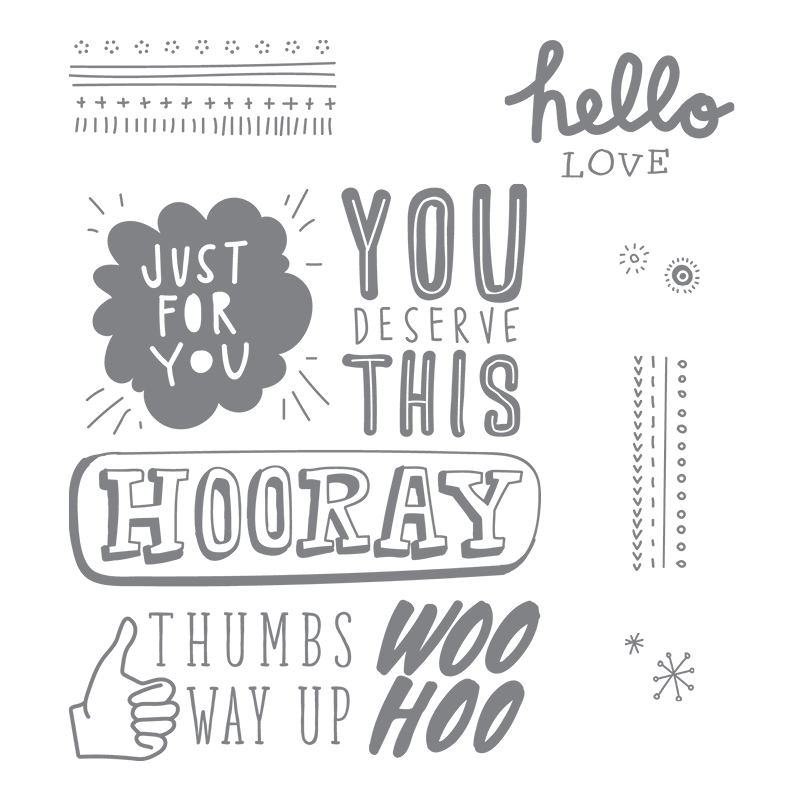 You Deserve This Clear-Mount Stamp Set