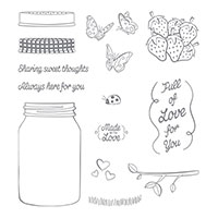 Sharing Sweet Thoughts Wood-Mount Stamp Set